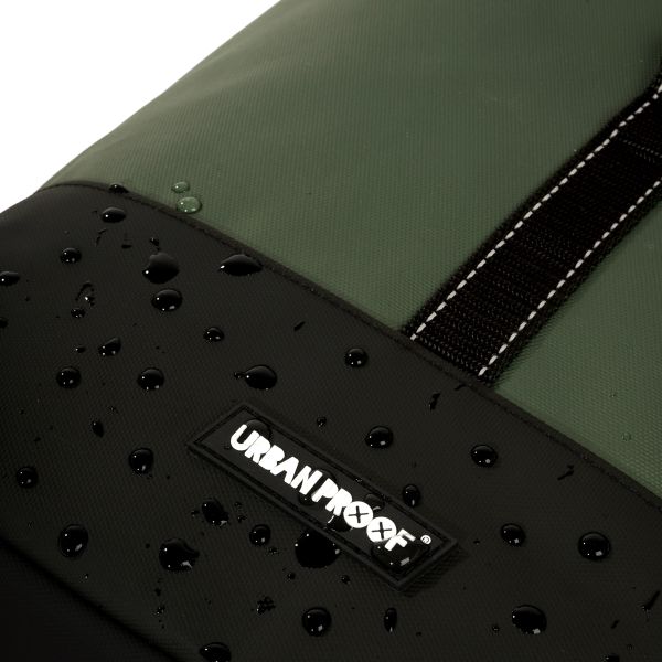 Urbanfester städtischer Rolltop Doppelfahrradbeutel 38 Liter grün