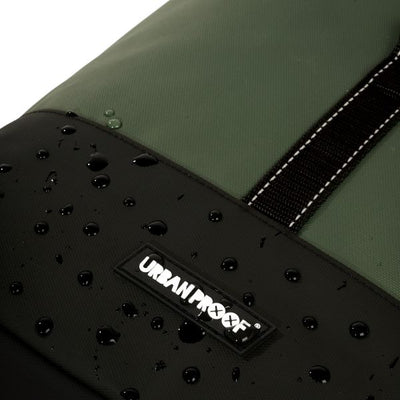 Urbanfester städtischer Rolltop Doppelfahrradbeutel 38 Liter grün