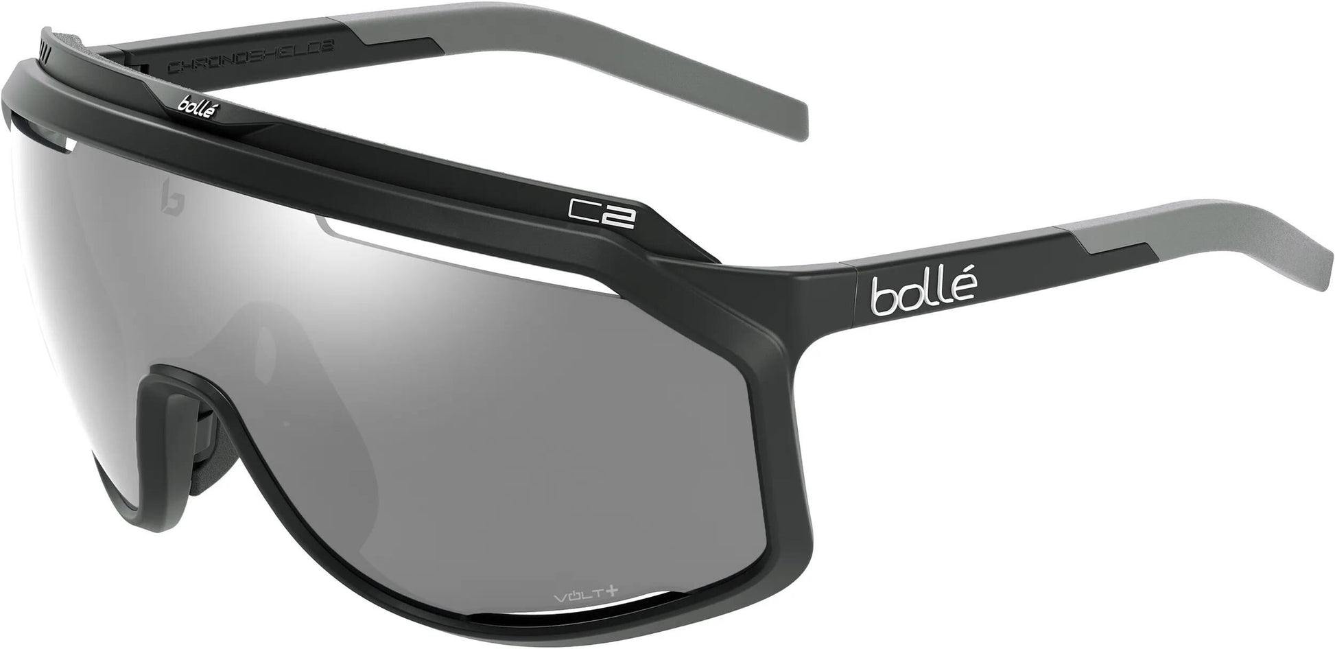 Bollé -Brille Chronosh. Matt Black Volt+Weiß