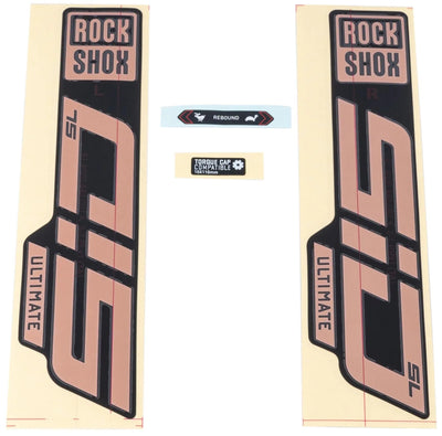 RockShox Dekorset Signatur Series Aufkleberset RS SID SL ULT. Kupferoptik