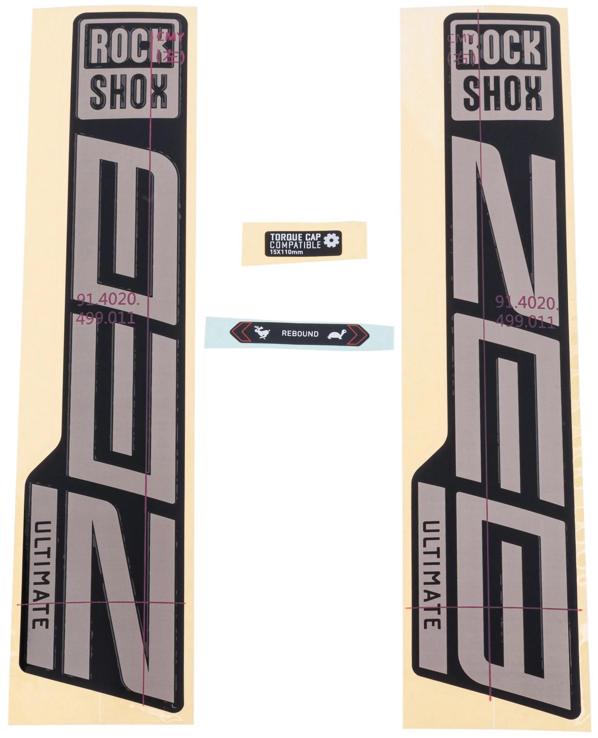 Rockshox Decal Set Rs Zeb ult. Silber