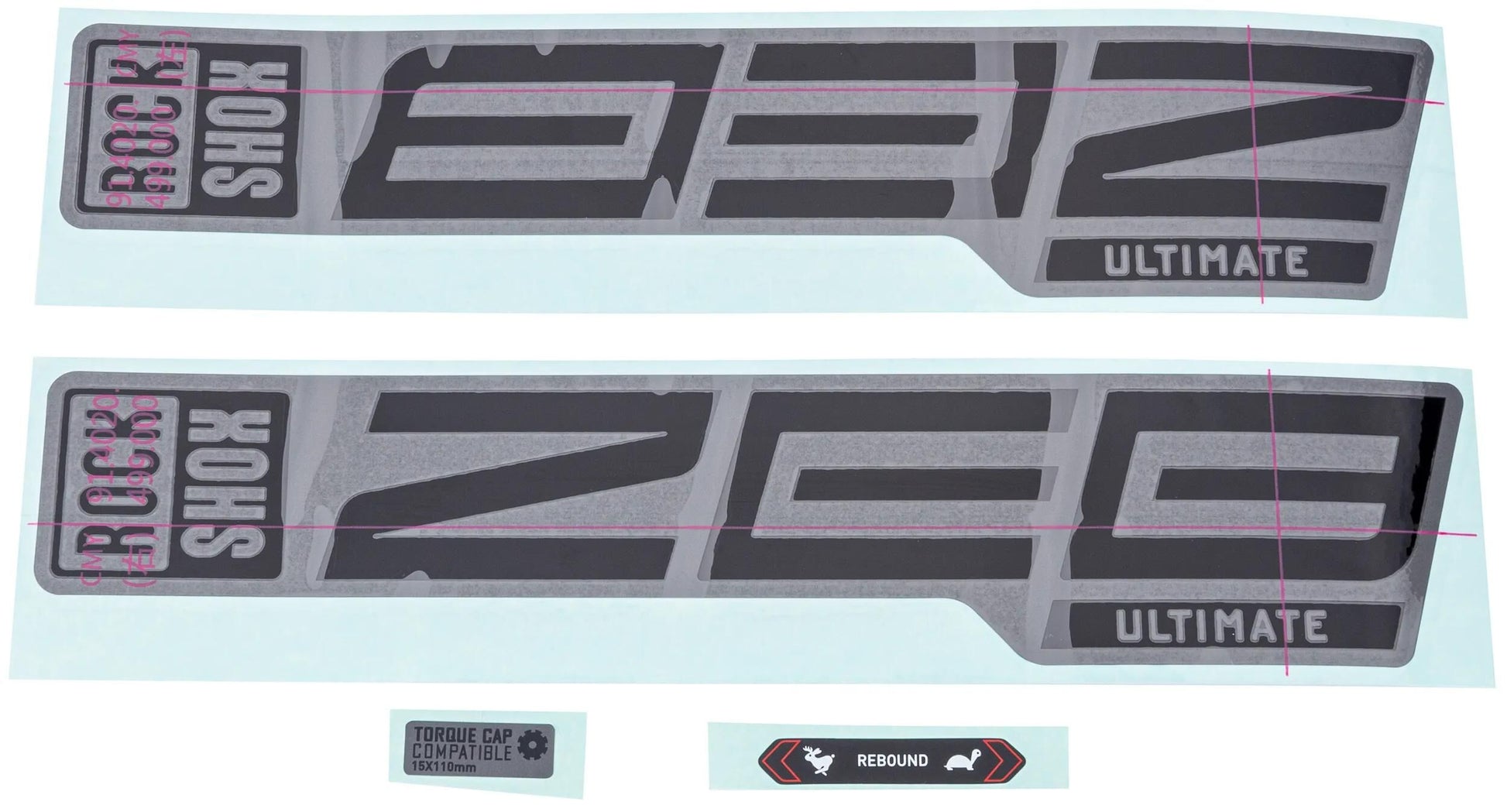 Rockshox Decal Set Rs Zeb ult. Schwarz