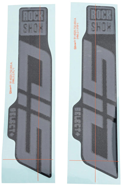 Rockshox Decal Set RS Glossy Grey 29 Gloss Grey F. blk 24