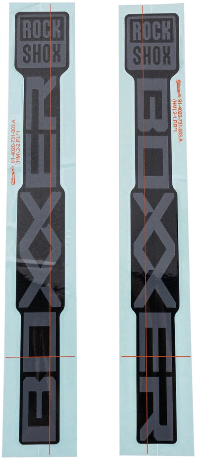 Rockshox Decal Set RS Grey Matt Black Sliders