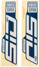 Rockshox Decal Set Rs glänzend Weiß für blaue Schieberegler