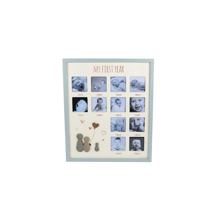 Fotorahmen „mein erstes Jahr“ aus Holz, 40 x 48 x 1,5 cm