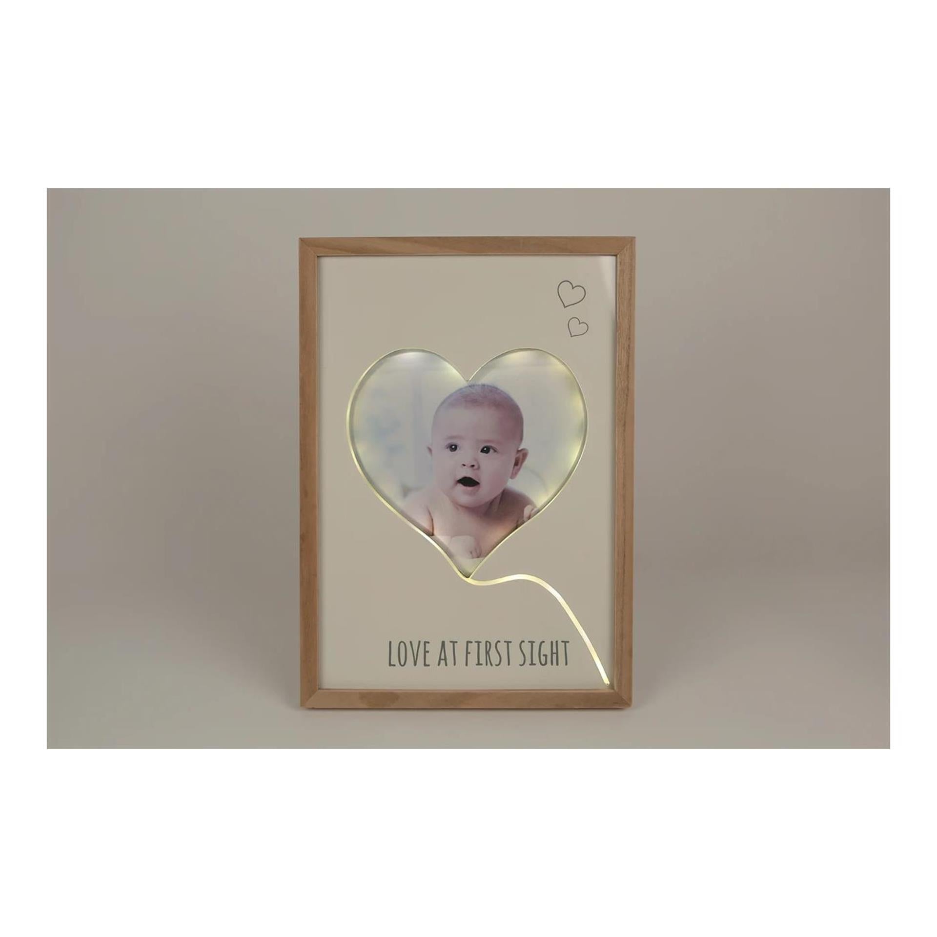 Fotorahmen Liebe auf den ersten Blick LED 28x40x2cm
