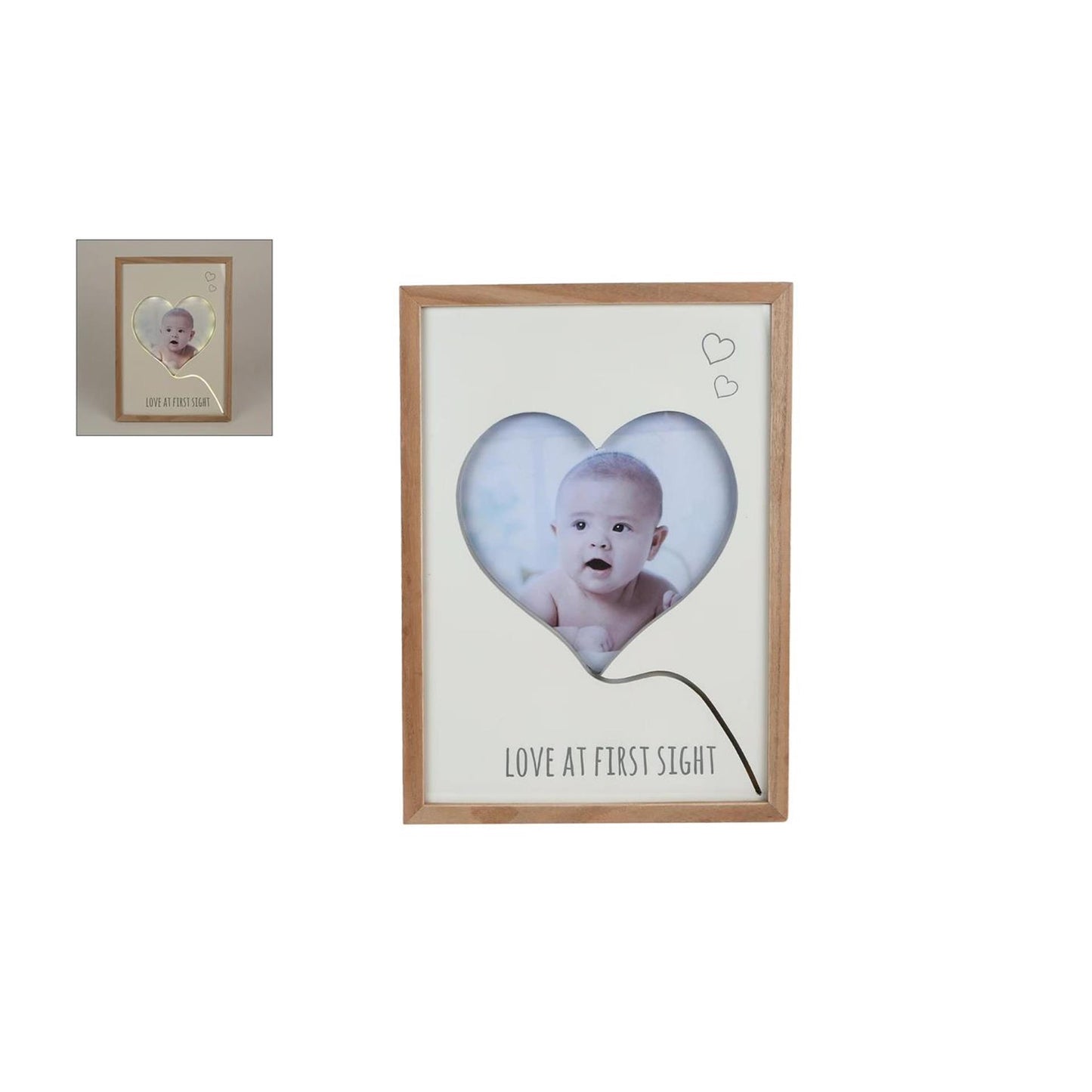 Fotorahmen Liebe auf den ersten Blick LED 28x40x2cm