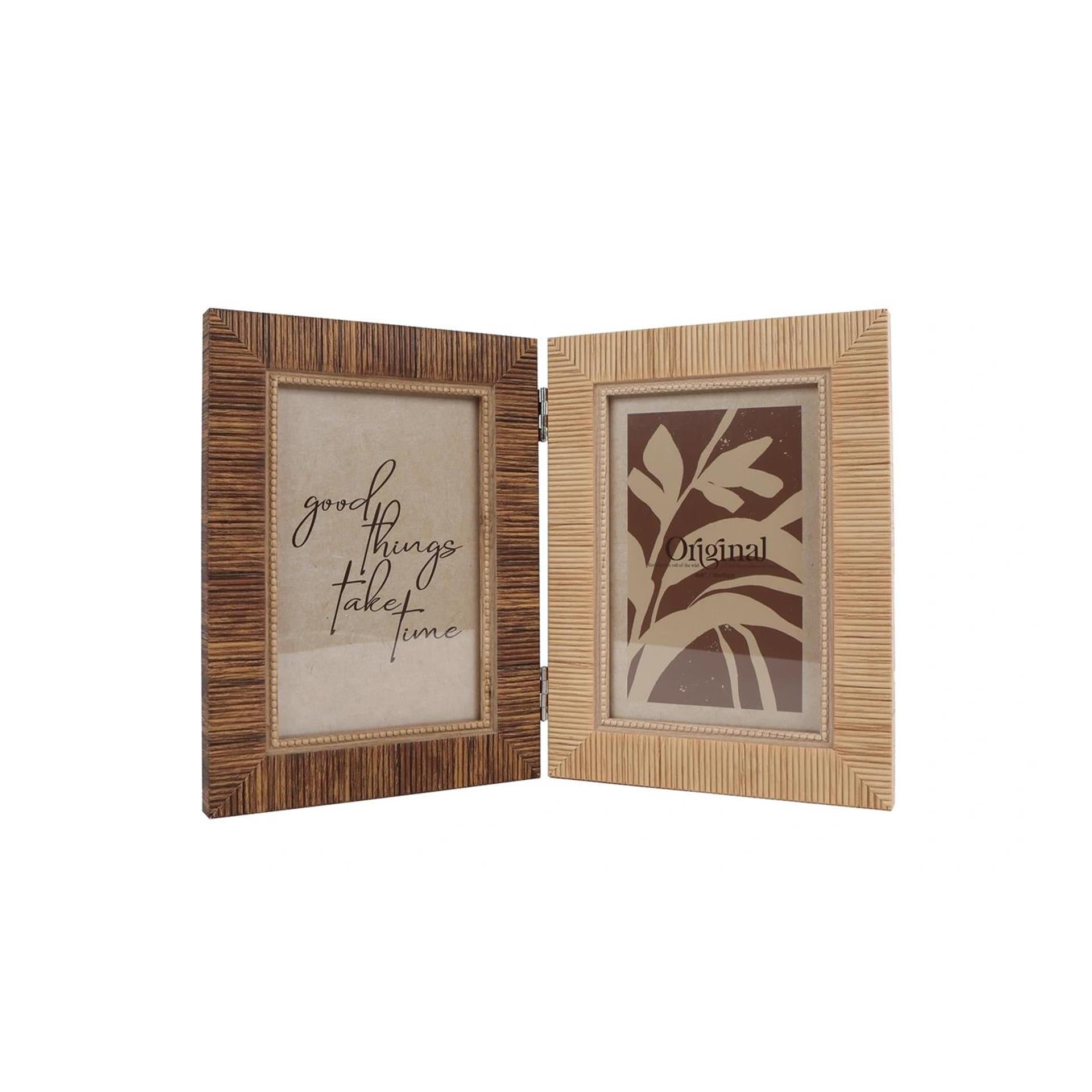 Fotorahmen doppelt 10x15 Poly 30x20x2cm