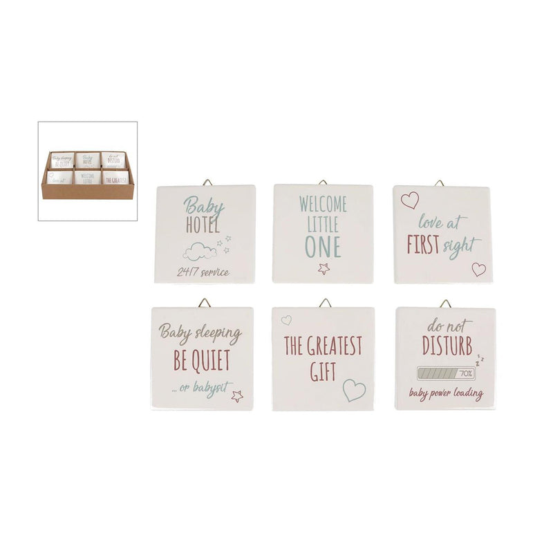 Fliese Baby mit Text 10x10x0,7cm