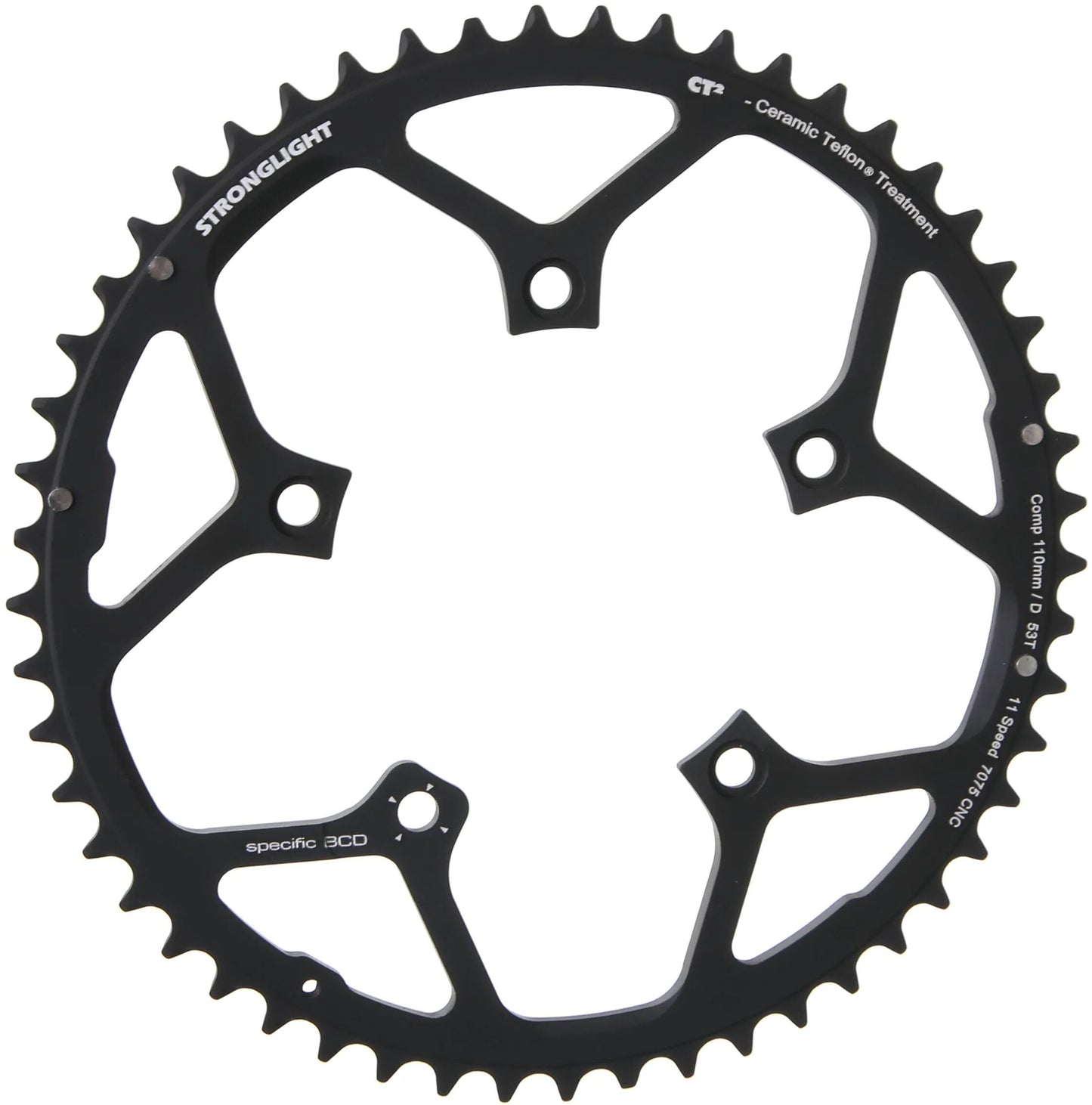 Stronglight Chain Ring Strongl.Ct2 53t Out.Cer.Teflon Mantel.