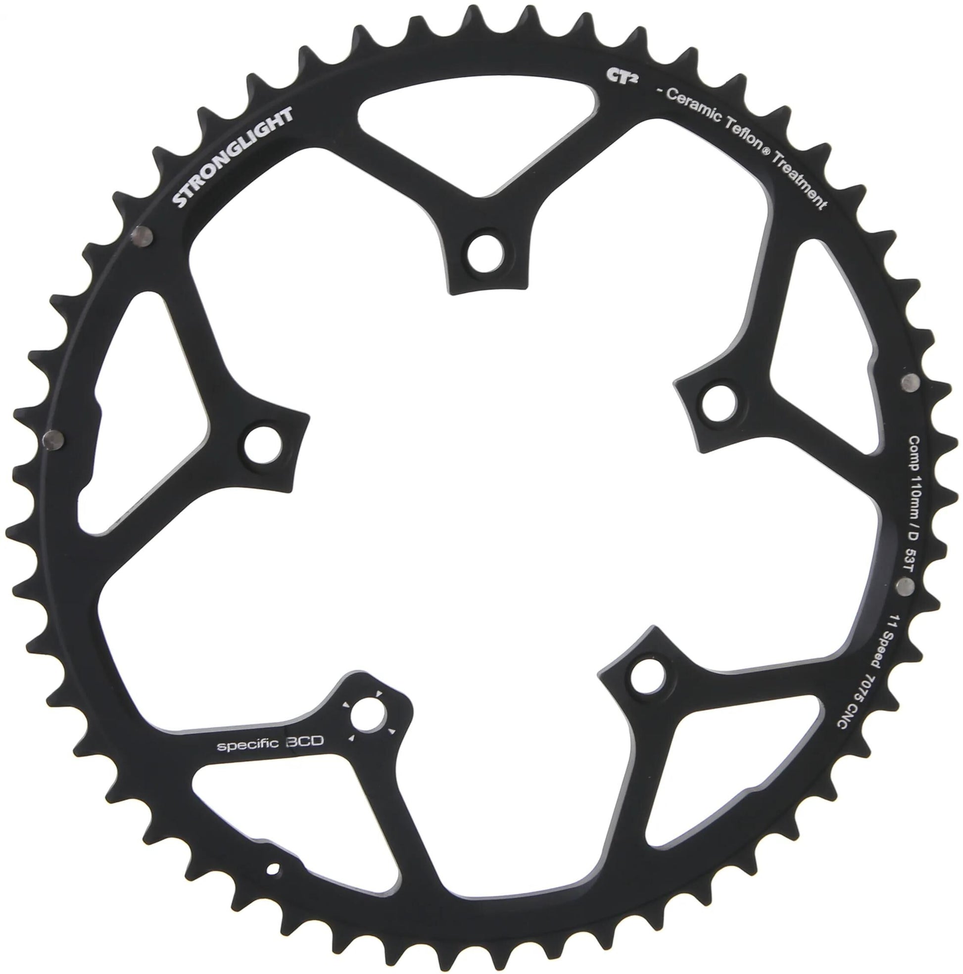 Stronglight Chain Ring Strongl.Ct2 53t Out.Cer.Teflon Mantel.