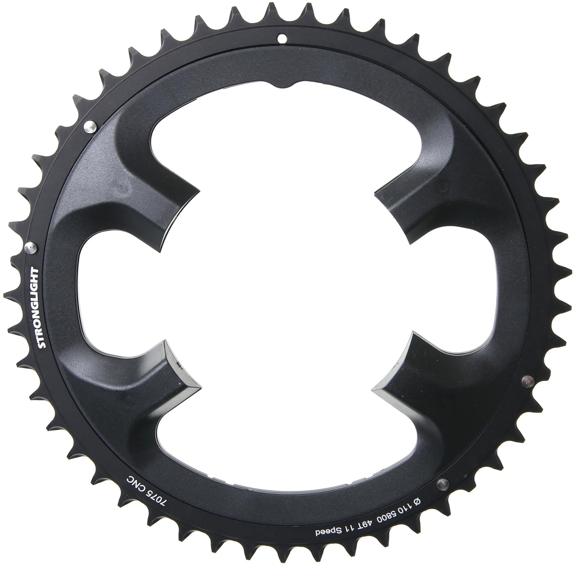 Stronglight Chain Ring Stronl. 49t äußere Alu Schwarz