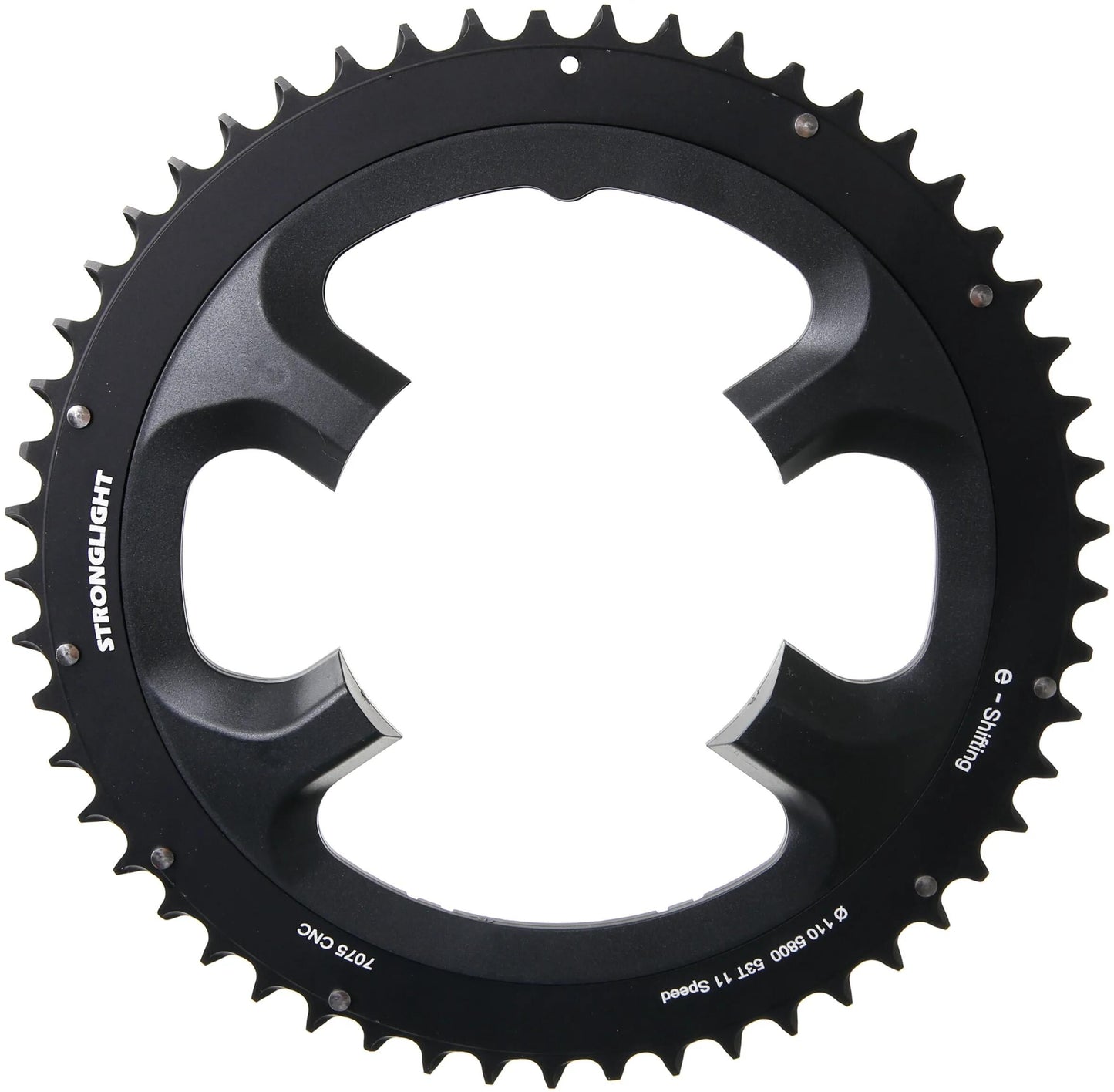 Stronglight Chain Ring Stronl. 53T äußere Alu Schwarz