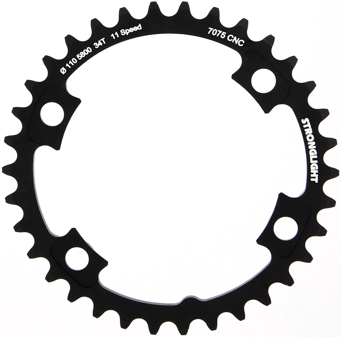 Stronglight Chain Ring Stronl. 34T Inner Alu Black