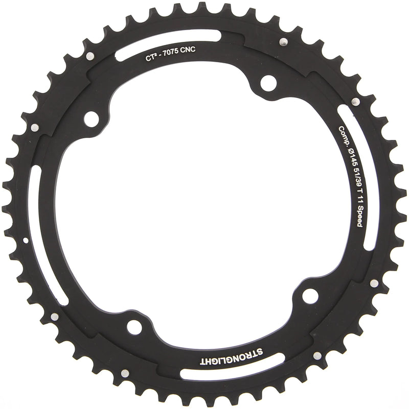 Stronglight Chain Ring Stronl. CT2 51T Outer Cer.-tefl.coat.