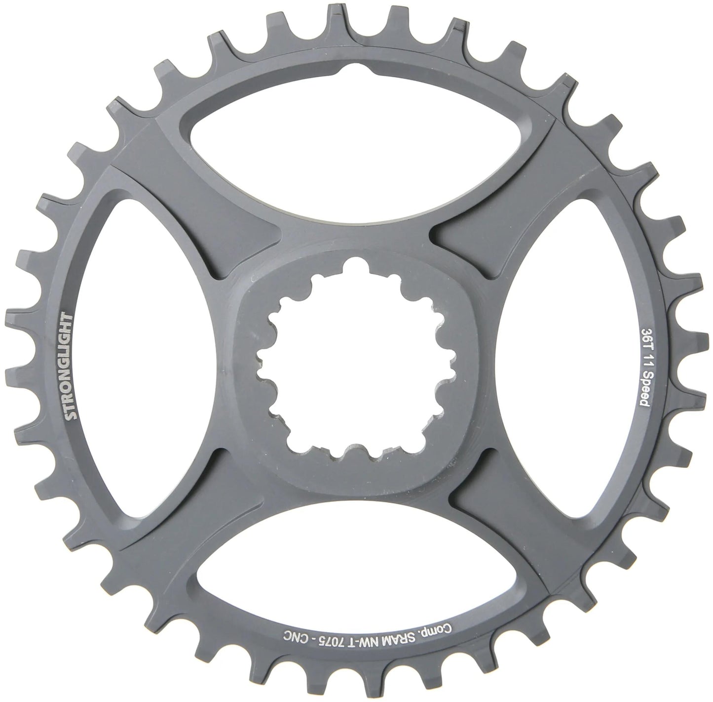 Stronglight Chain Ring Strongl.ht3 36T Inner Alu Black