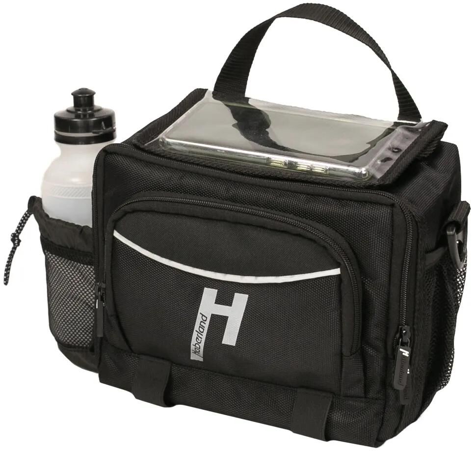 Hamerland -Lenkerbeutel Flasche, Schwarz, W.E -Adapter