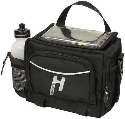 Hamerland -Lenkerbeutel Flasche, Schwarz, W.E -Adapter