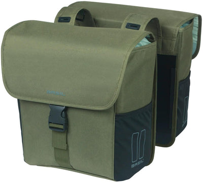 Basilikum Doppelfahrradbeutel 32 Liter 14 x 27 x 31 cm dunkelgrün
