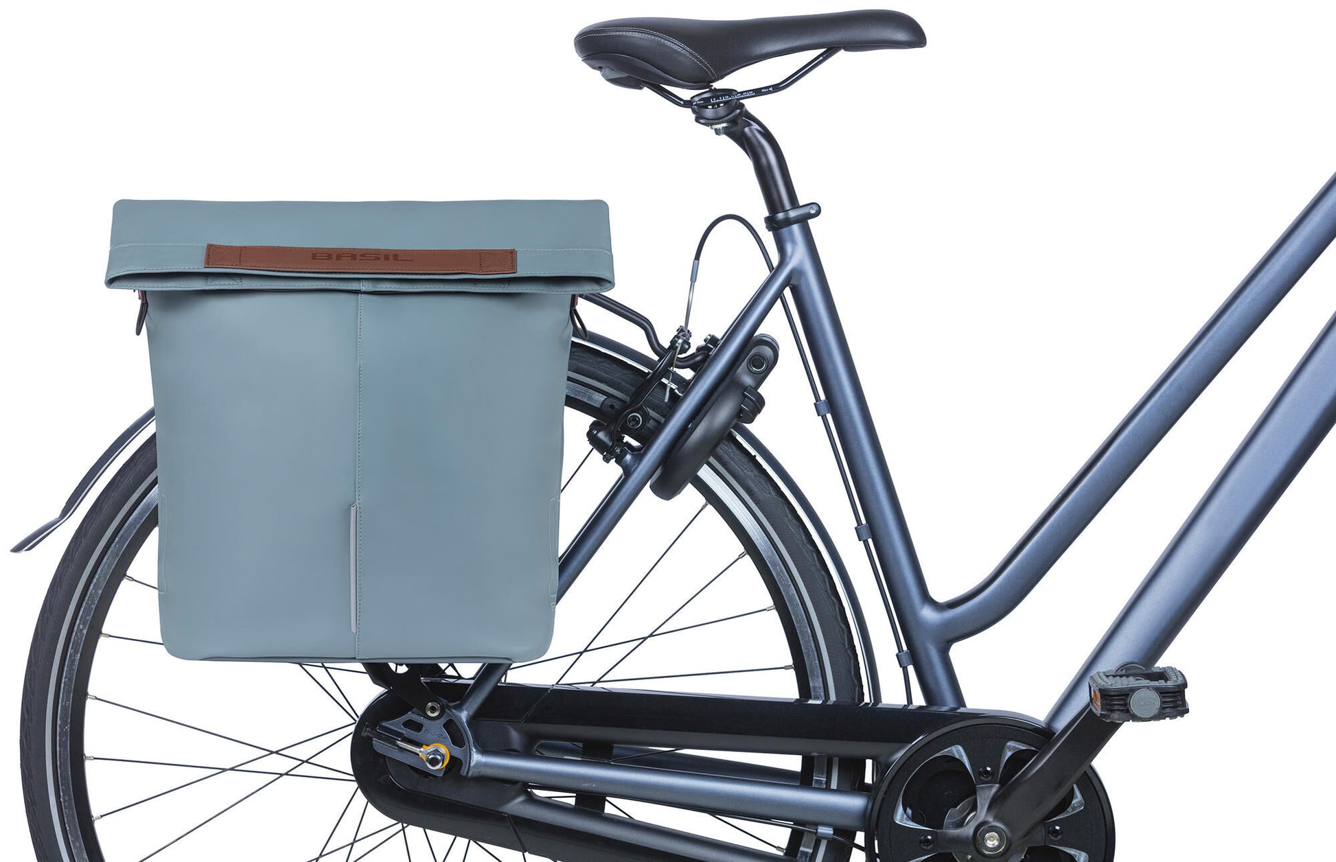 Basilikum City Bicycle Shopper Vegan Leder 14-16L Graphit Blau