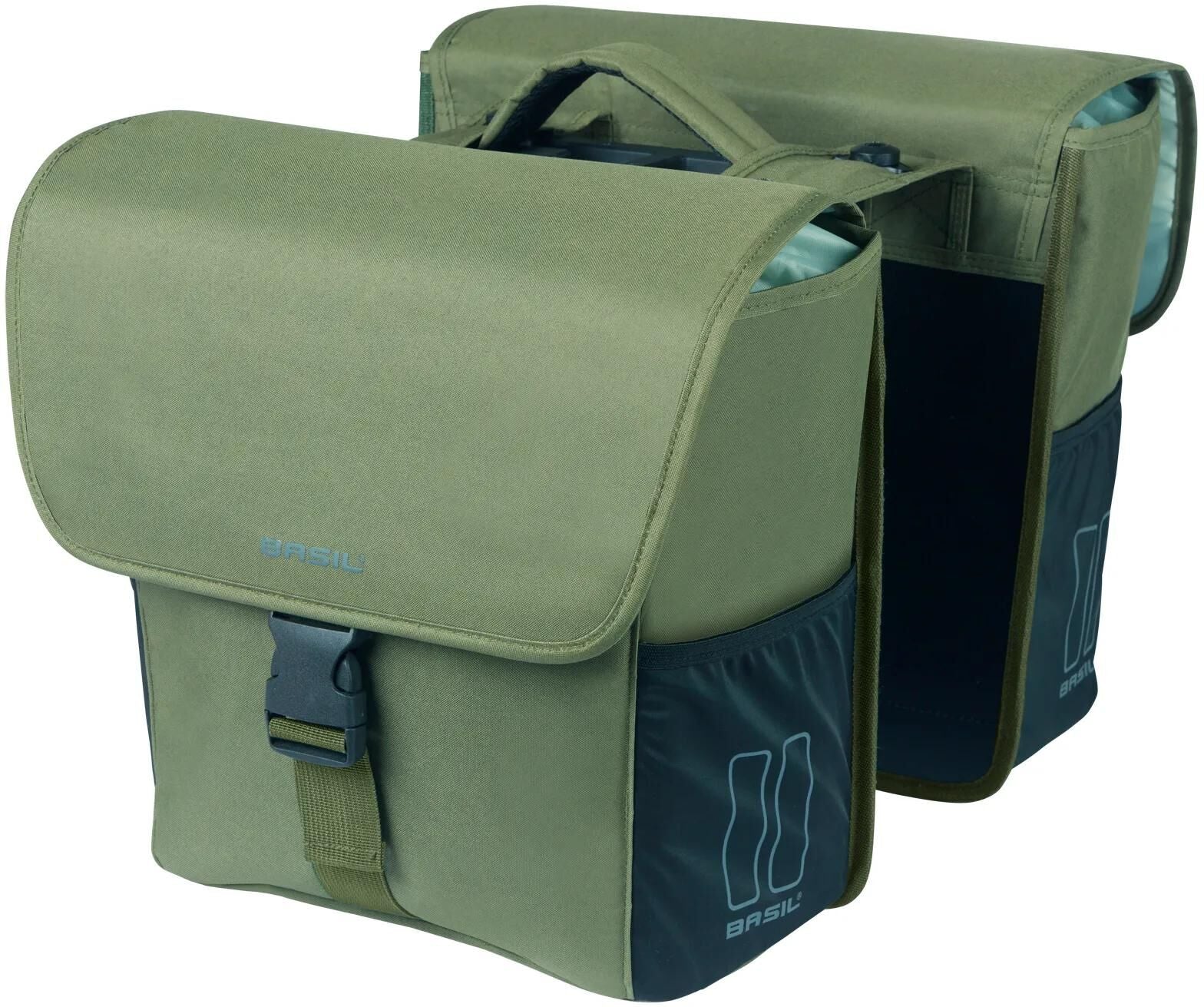 Basilikum Doppelfahrradbeutel GO Mik 32 Liter 14 x 27 x 31 cm dunkelgrün
