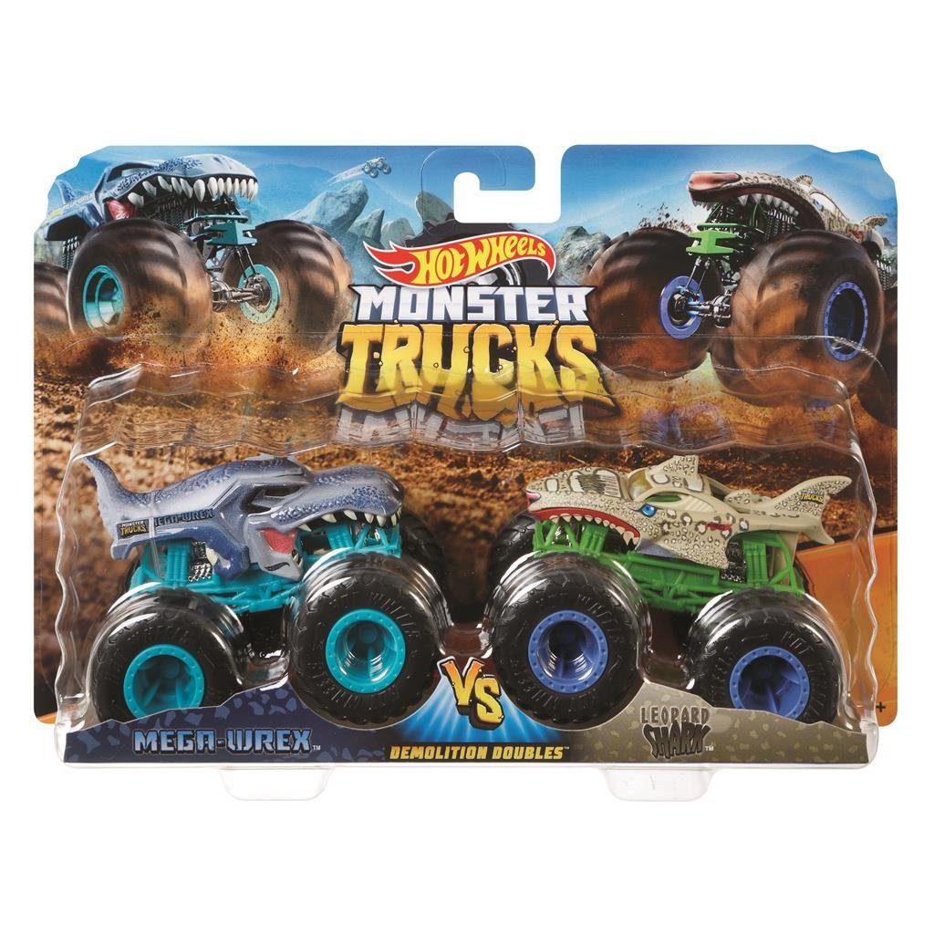Mattel Mattel Monster Trucks Mega Wrex und Leopard Shark Assorti