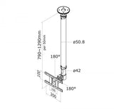 Neomounts FPMA-C100-Deckenhilfe - afbeelding 3