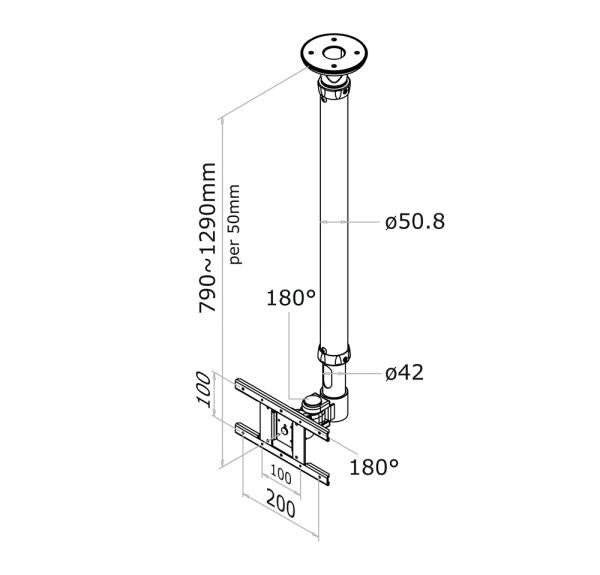 Neomounts FPMA-C100-Deckenhilfe