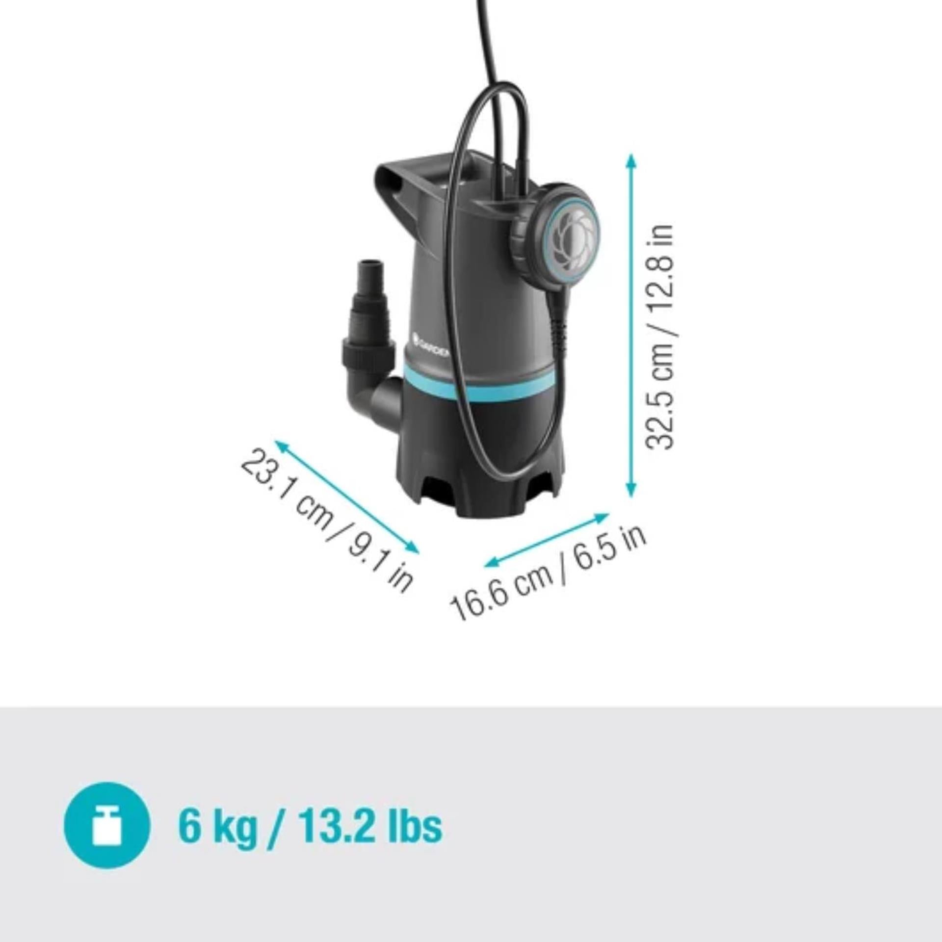 Gardena Schmutzwasser-Tauchpumpe 20000 Basic