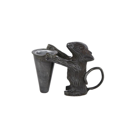 Kerzenständer Maus aus Metall 9,5x4,5x7cm
