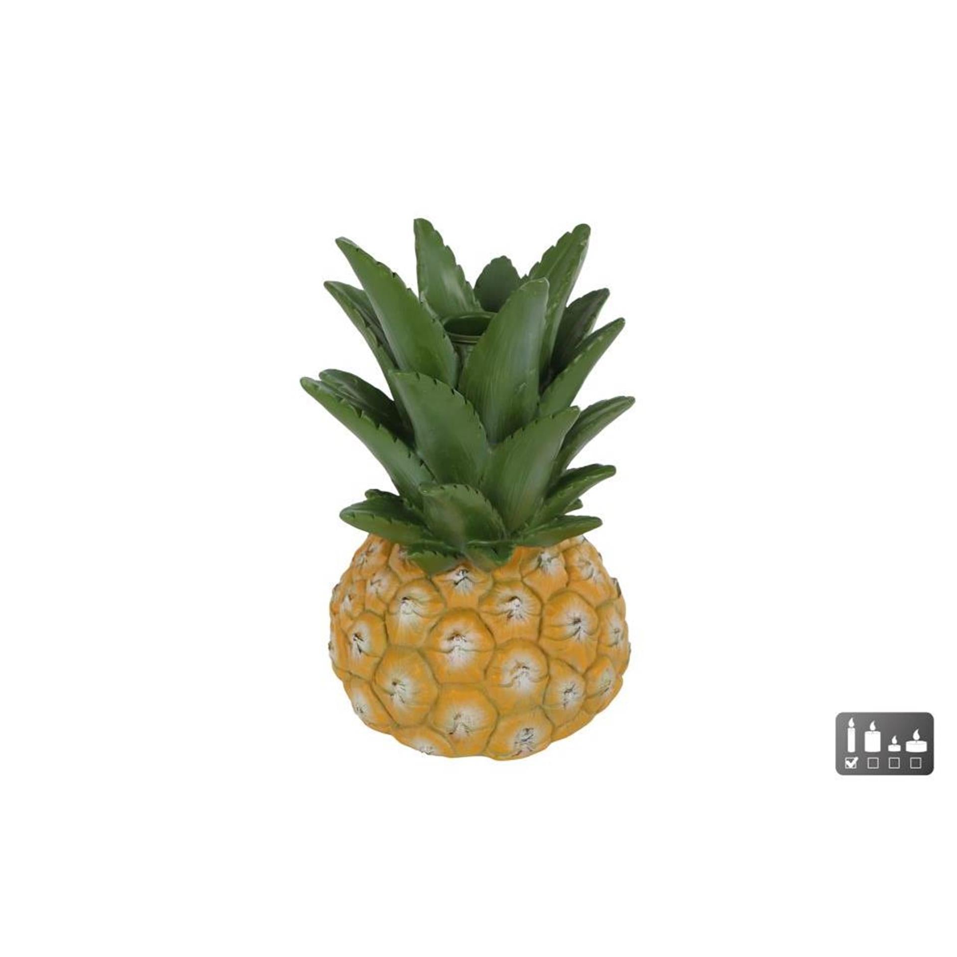 Cosydecor Kerzenständer Ananas Polystone 12x12x18cm