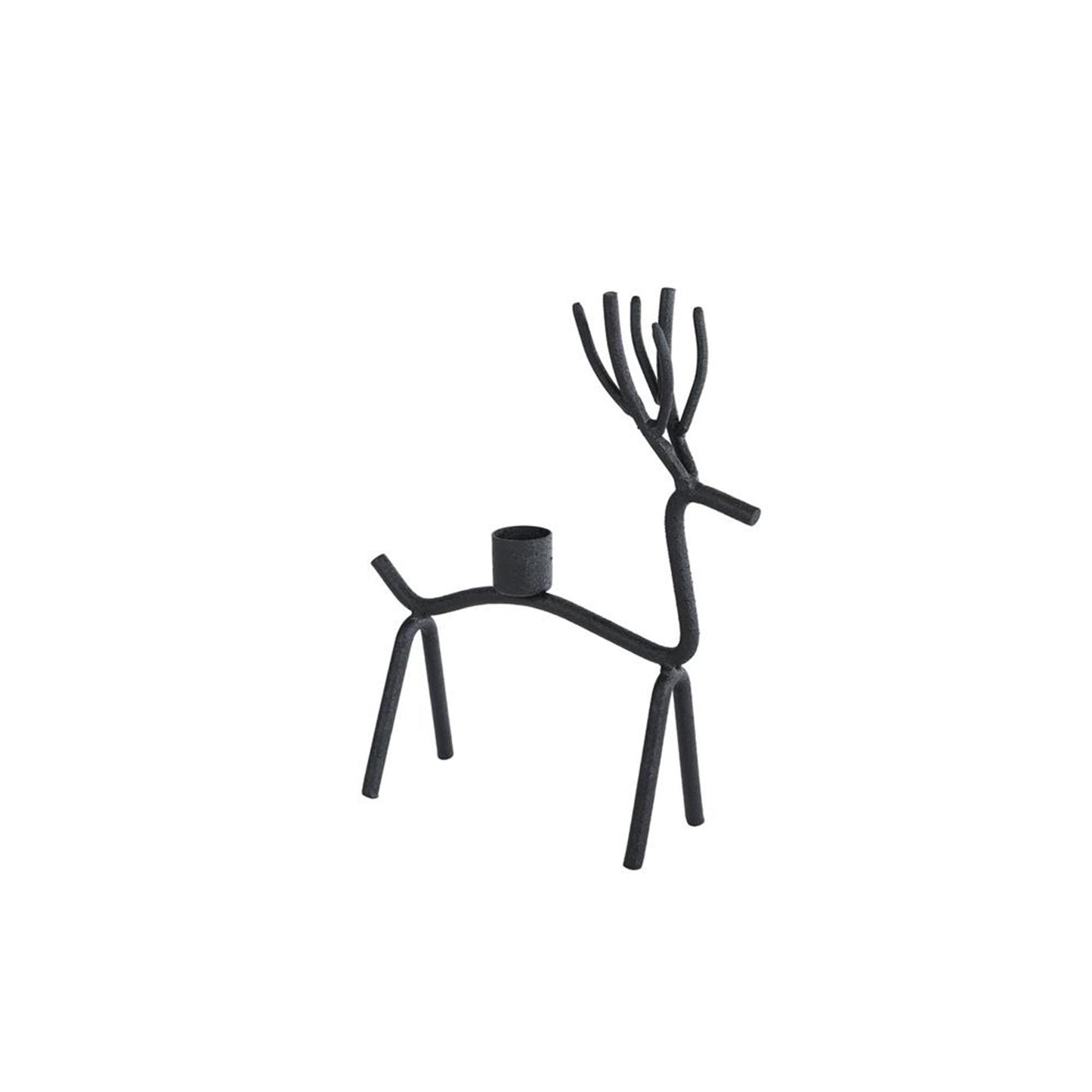 Cosydecor Kerzenständer Hirsch Metall 14x7x21cm