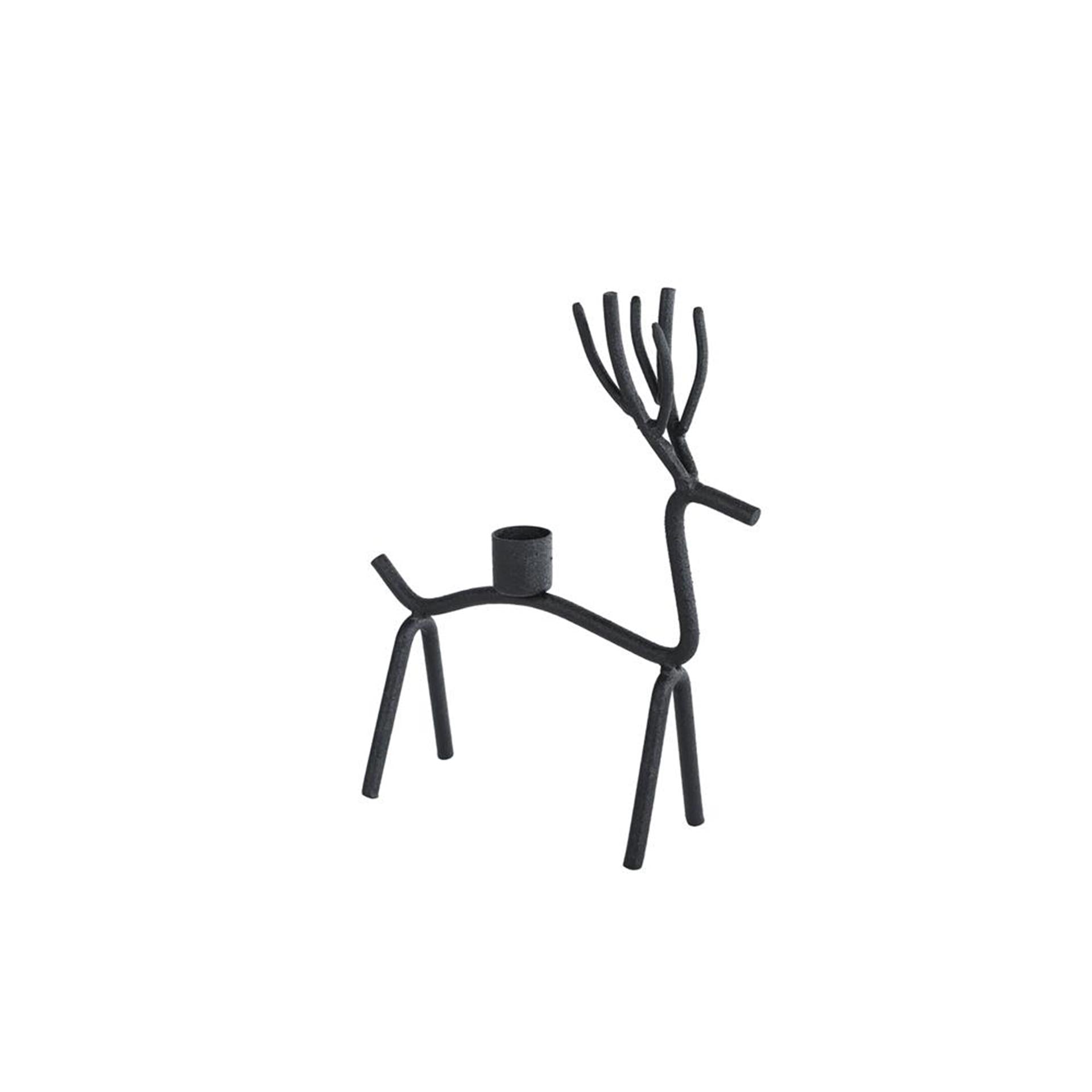 Cosydecor Kerzenständer Hirsch Metall 14x7x21cm