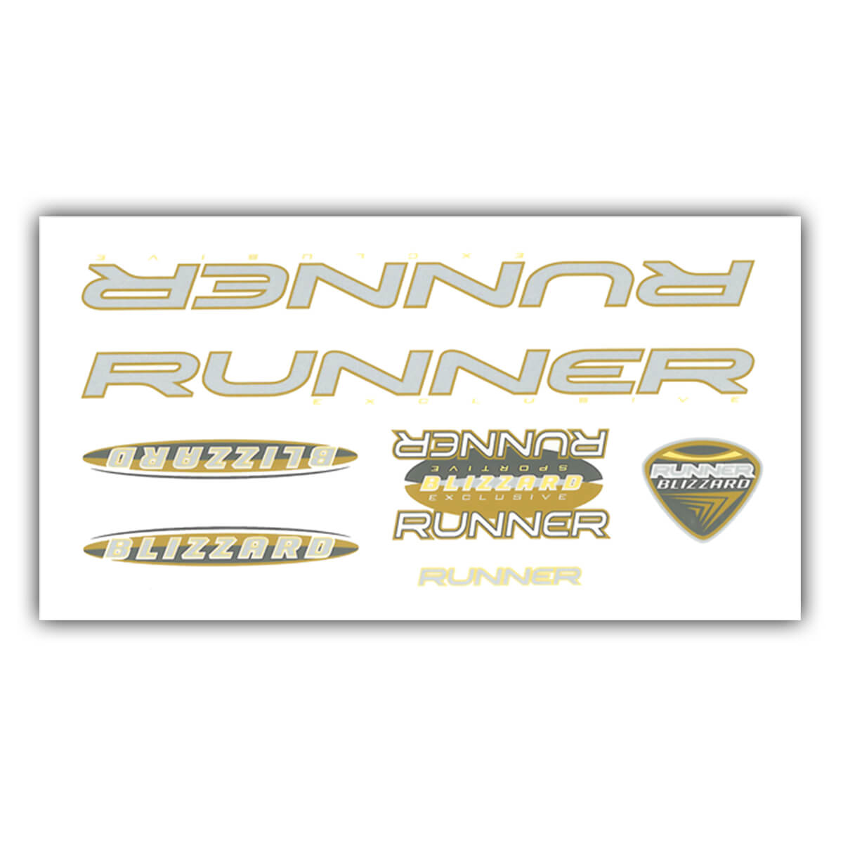 Fahrradrahmen Aufkleber Set Runner Blizzard gelb