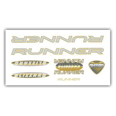 Fahrradrahmen Aufkleber Set Runner Blizzard gelb