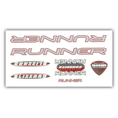 Fahrradrahmen-Aufklebersatz Runner Blizzard rot