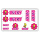 Fahrradrahmen Aufkleber Set Ducky rosa