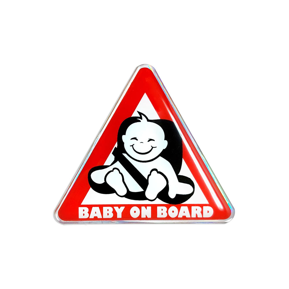 3D-Aufkleber „Baby an Bord im Stuhl“.