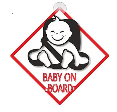 Baby an Bord Schild mit Saugnäpfen