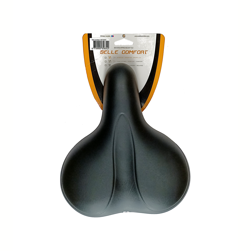 Sellle Comfort Comfort Comfort Sattel E-Bike Weiche Medium schwarz, ohne Schlinge