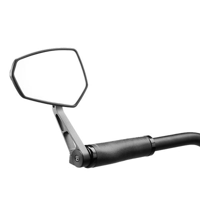 Ergotec Spiegel M-77 Kurzarm 120 x 80-55 mm Aluminium Schwarz Sandstrahl (k zugelassen)