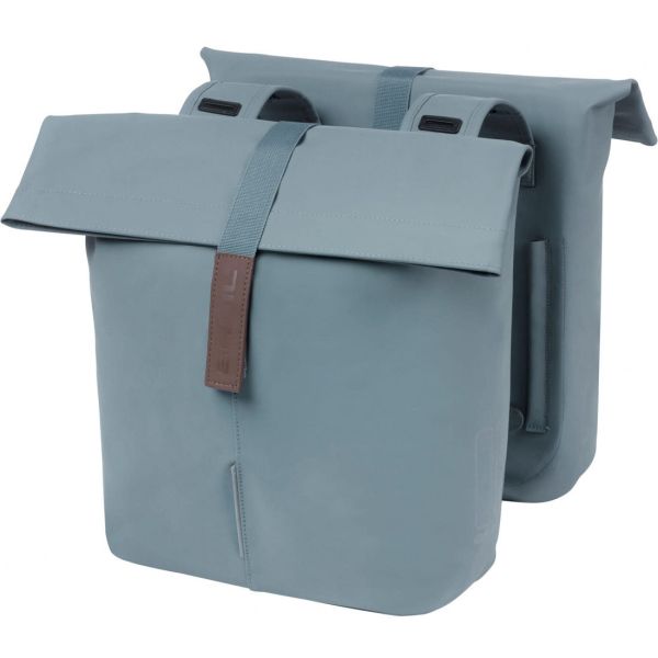 Basilil Tas City Doppel veganes Leder | Graphitblau