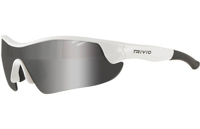 Trivio – Fahrradbrille Vento Nova, weiße Linse, schwarzer Spiegel