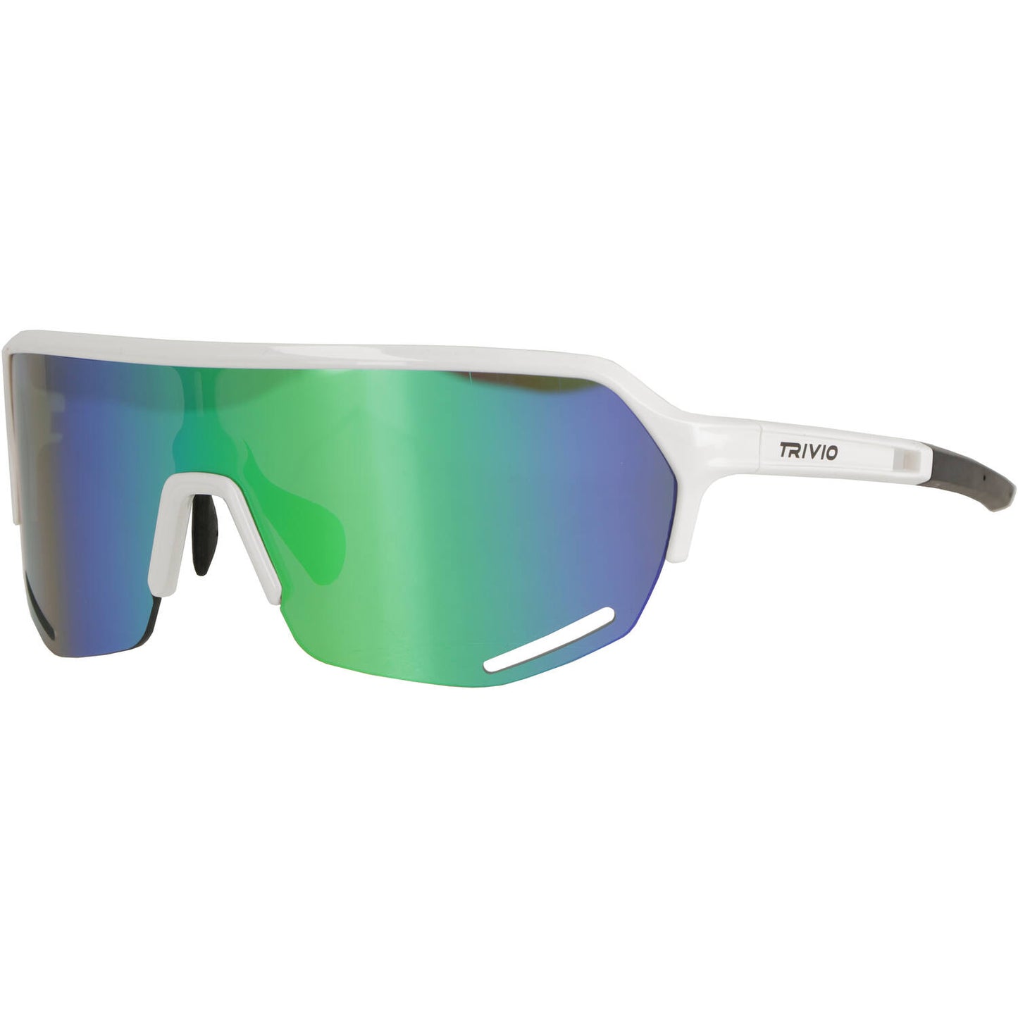 Trivio - Fahrradbrille Hyperion White Revo Green mit extra transparenter Linse