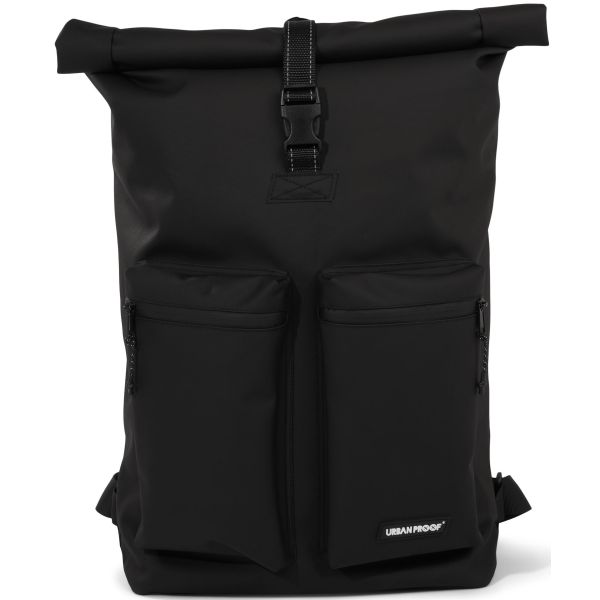 Urbanfester städtischer Rolltop -Pendler -Fahrradbeutel 20L Schwarz