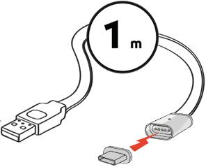Gembird USB-C magnetisches Ladekabel 1 m weiß