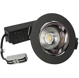LED-Einbauleuchte, schwarz, 10 W, 3000 K, verstellbar – 9371505
