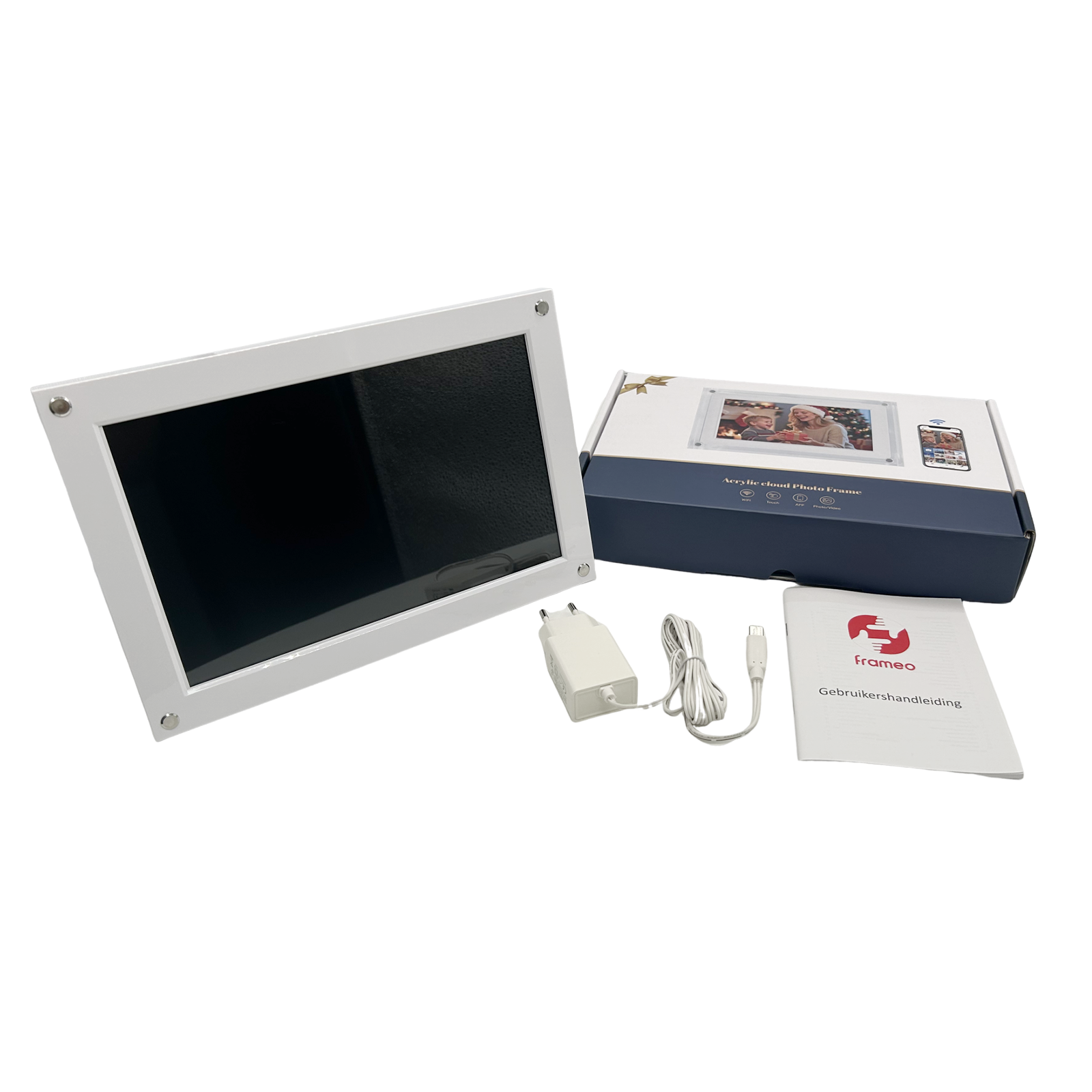 Benel Frameo digitaler Fotorahmen WT-101W Acryl weiß 10,1 Zoll