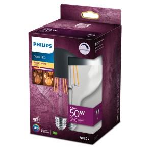Philips LED Globe G125 E27 7,2–50 W, 2700 K, oberer Spiegel, dimmbar, Blisterpackung – 5103504